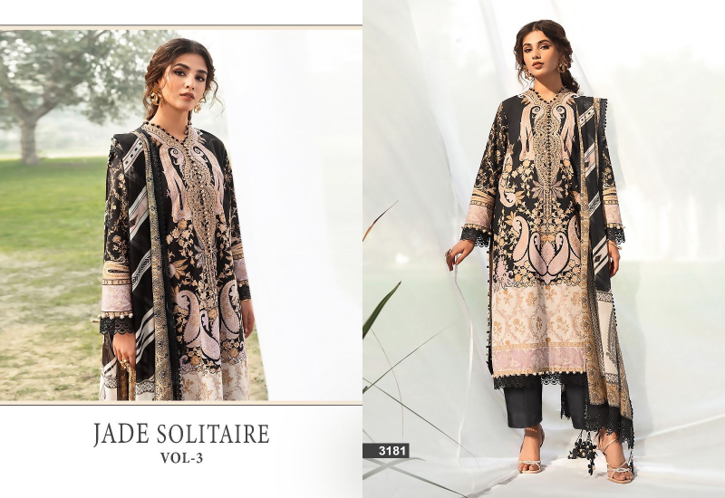 Shree Fab Jade Solitaire Vol-3 Designer Pakistani Suit D.No.3181