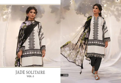 Shree Fab Jade Solitaire Vol-3 Designer Pakistani Suit D.No.3183