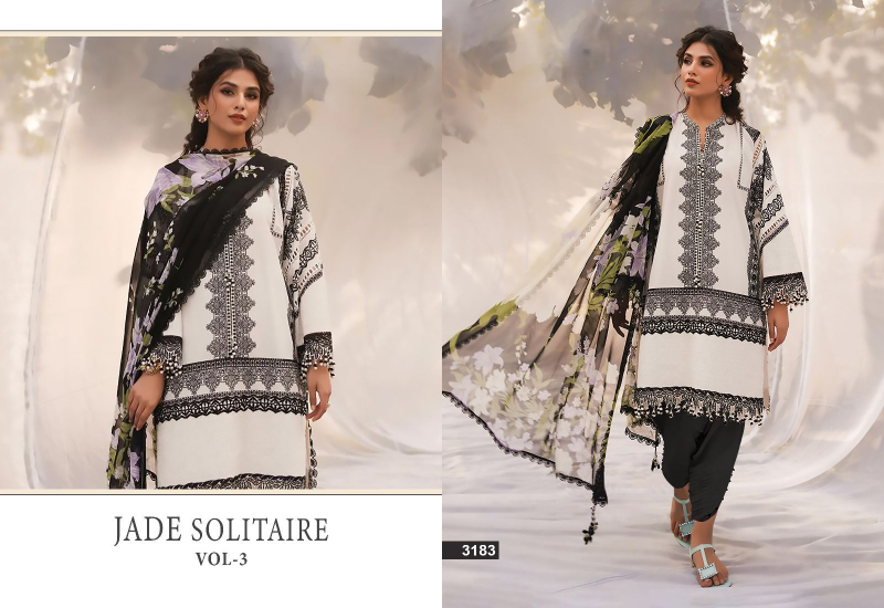 Shree Fab Jade Solitaire Vol-3 Designer Pakistani Suit D.No.3183