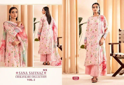 Sana Safinaz Chikankari Vol-2 Pure Cotton Suit D.No.3295