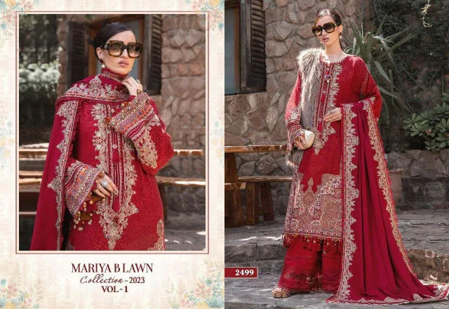 Shree Fab Mariab Designer Pakistani Lawn D.No.2499