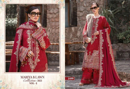 Shree Fab Mariab Designer Pakistani Lawn D.No.2499