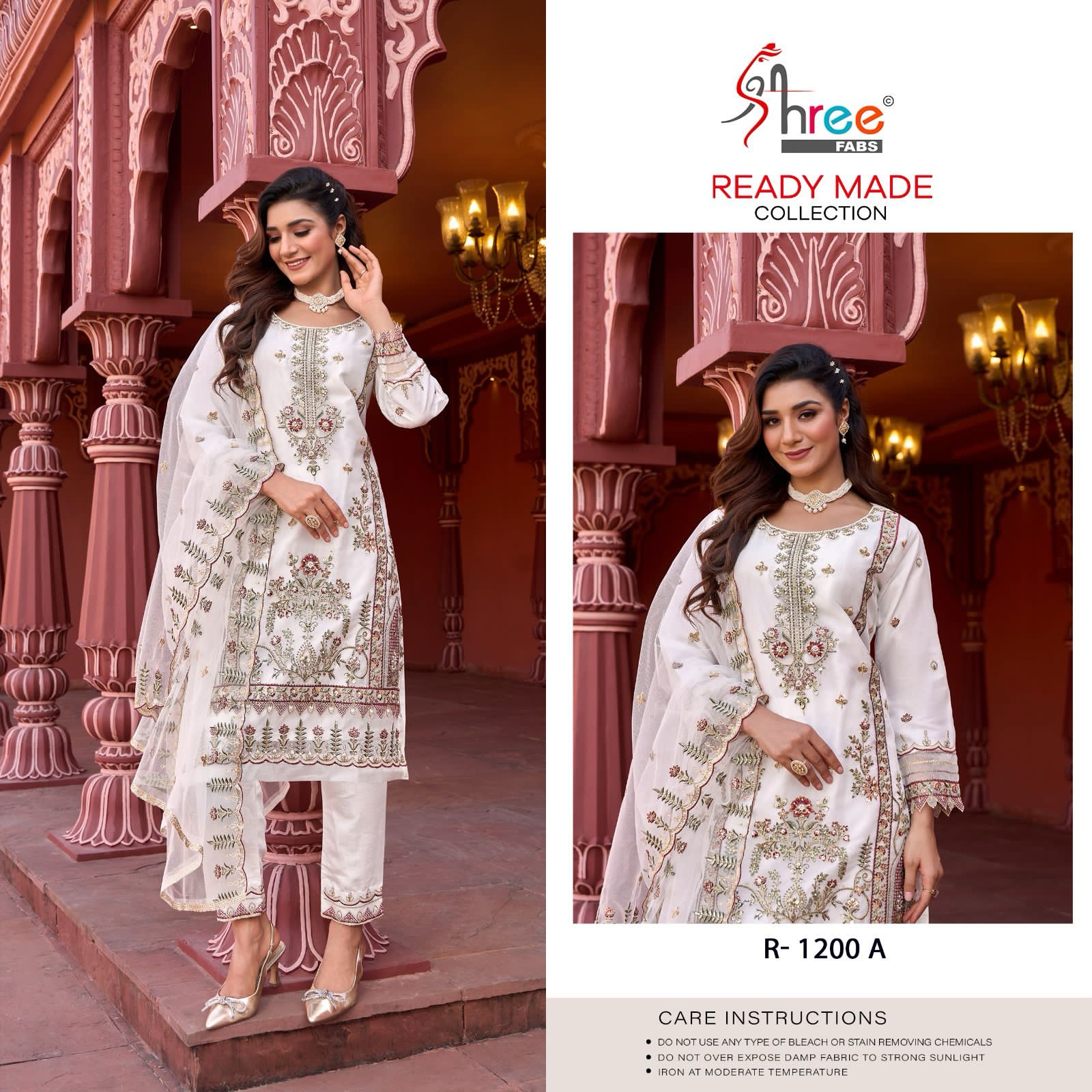 Shree Fab Readymade Pakistani Suit D.No.R-1200-A