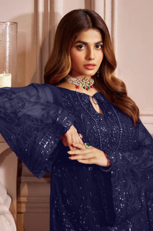 Saniya Trendz Designer Pakistani Suit D.No.7030-B