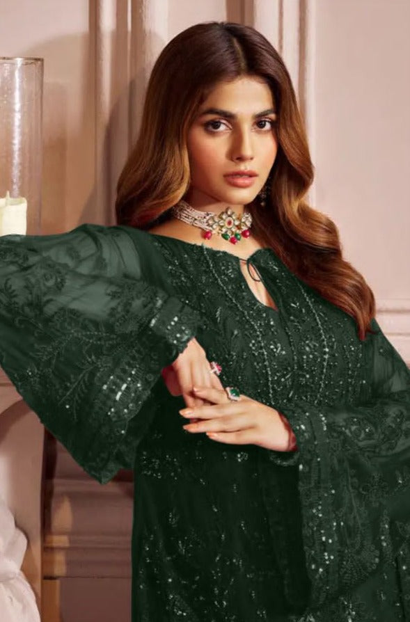 Saniya Trendz Designer Pakistani Suit D.No.7030-D