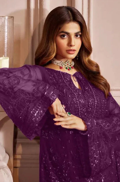 Saniya Trendz Designer Pakistani Suit D.No.7030-C