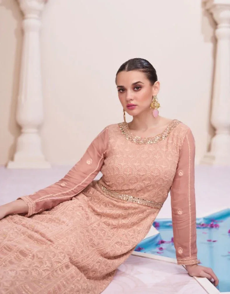 Sayuri Farida Georgette Designer Gown