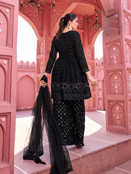 Designer Occasion Wear Black Suit
