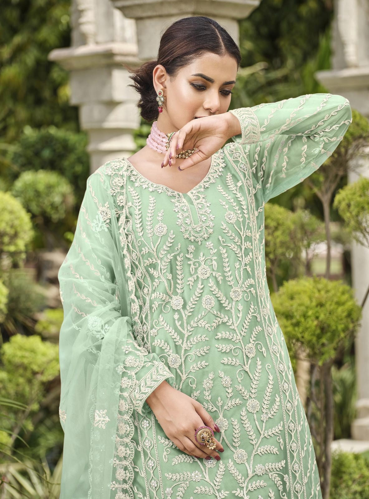 Designer Occasion Wear Pakistani Suit D.No.2091-A