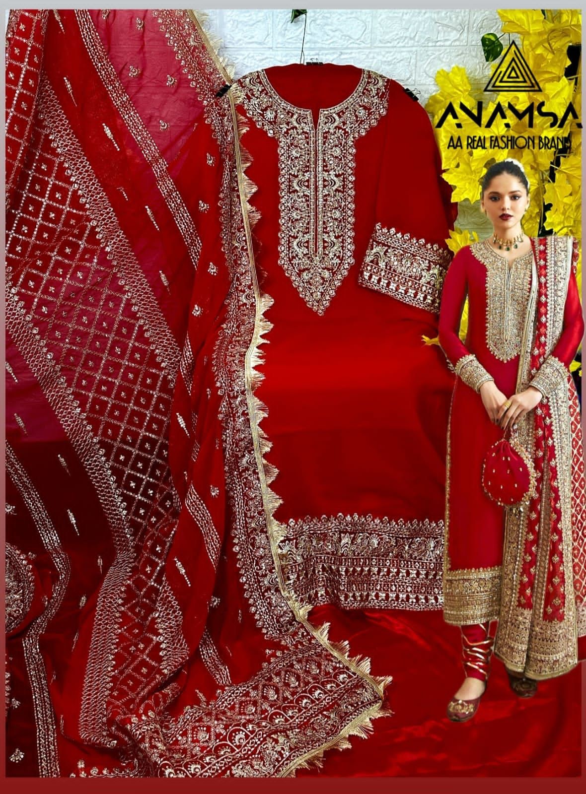 Anamsa 7773 Designer Fox Georgette Salwar Suit D.No.411