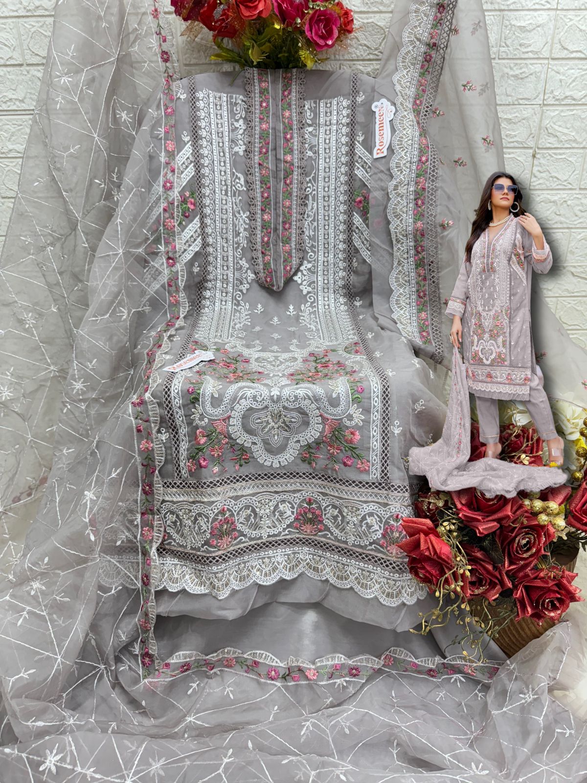 Fepic Rosemeen Designer Pakistani Suit D.No.C-1756-B