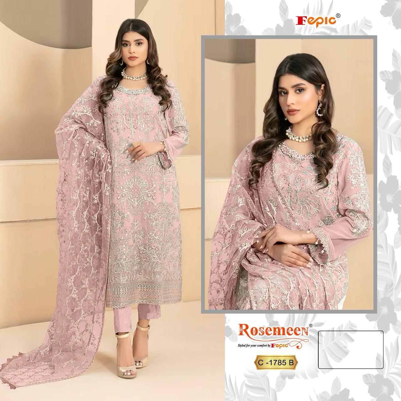 Fepic Rosmeen Designer Pakistani Suit D.No.C-1785-B
