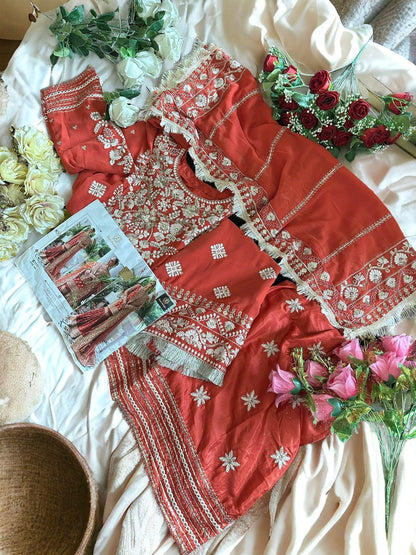 Beautiful Designer Ziaaz Latest Pakistani Suit D.No.435