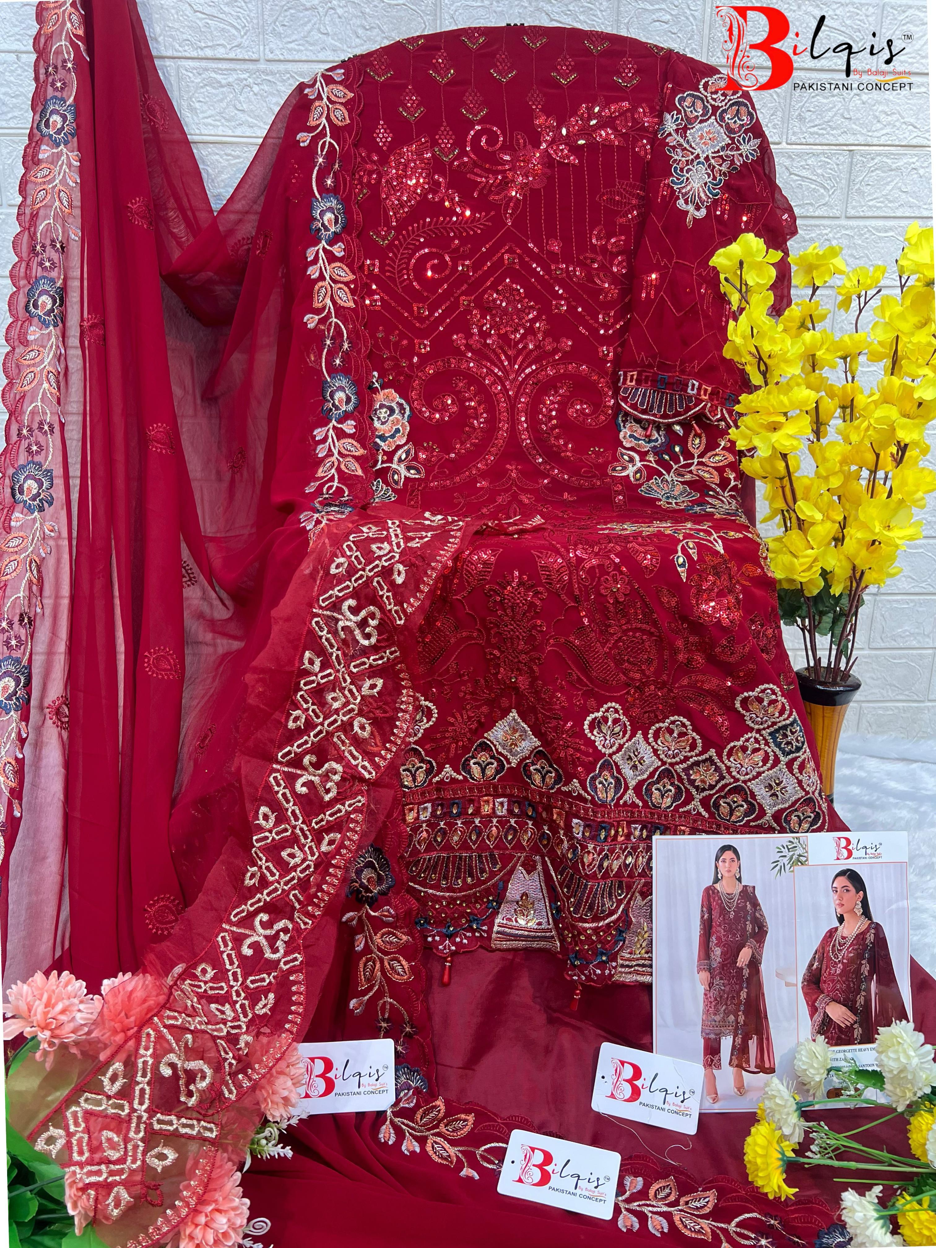 Bilqis Designer Fox Georgette Pakistani Suit D.No.B-23