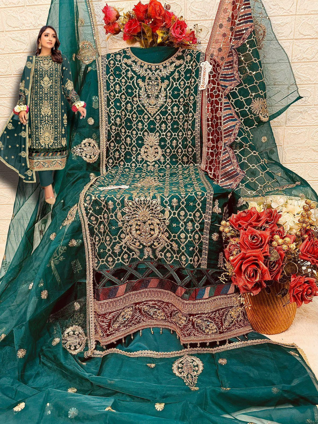 Fepic Rosemeen Designer Pakistani Suit D.No.C-1735-C