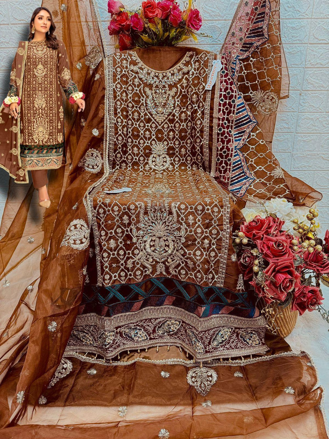 Fepic Rosemeen Designer Pakistani Suit D.No.C-1735-A