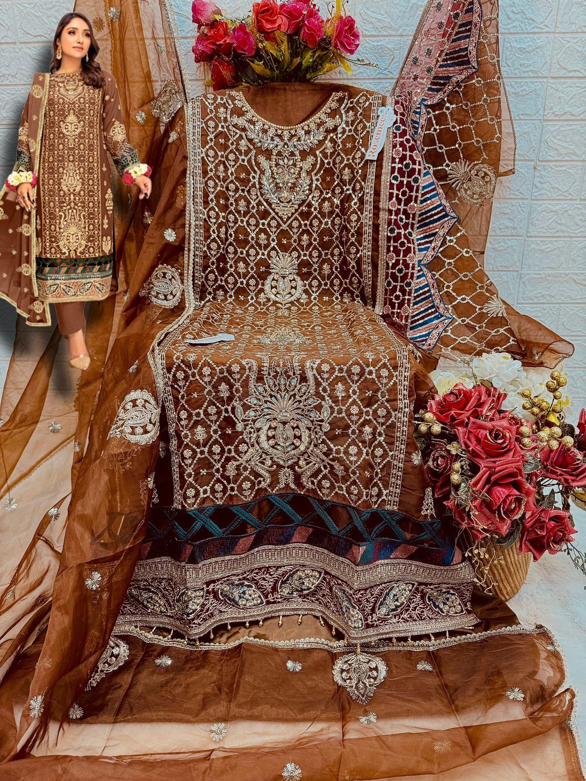 Fepic Rosemeen Designer Pakistani Suit D.No.C-1735-A