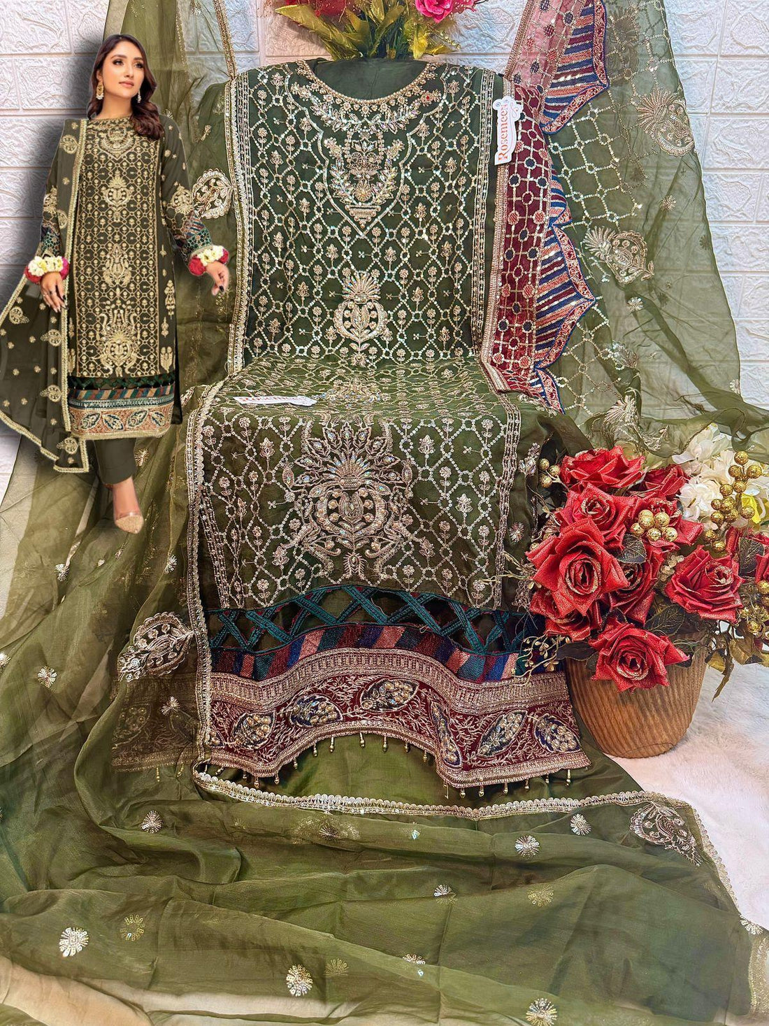 Fepic Rosemeen Designer Pakistani Suit D.No.C-1735-B