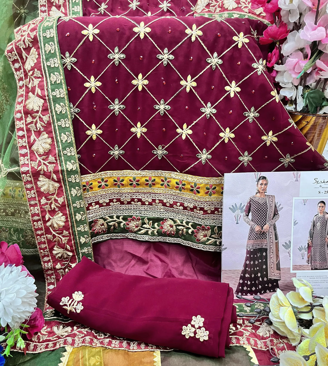 Serine Designer Wear Pakistani Suit D.No.S-258-A