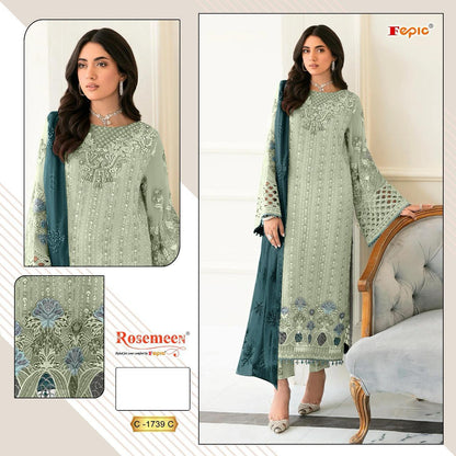 Fepic Rosemeen Designer Pakistani Suit D.No.C-1739-C