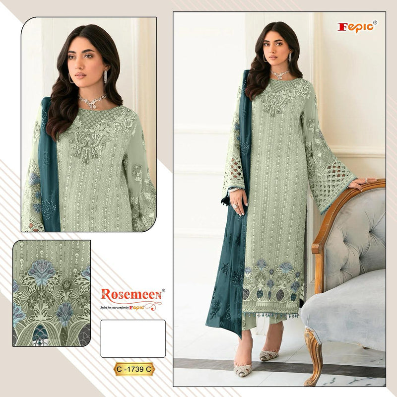 Fepic Rosemeen Designer Pakistani Suit D.No.C-1739-C