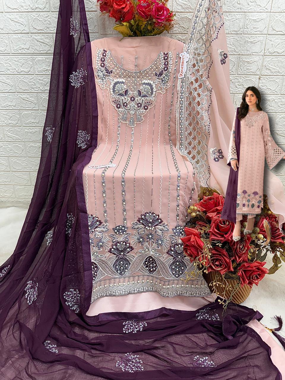 Fepic Rosemeen Designer Pakistani Suit D.No.C-1739-D