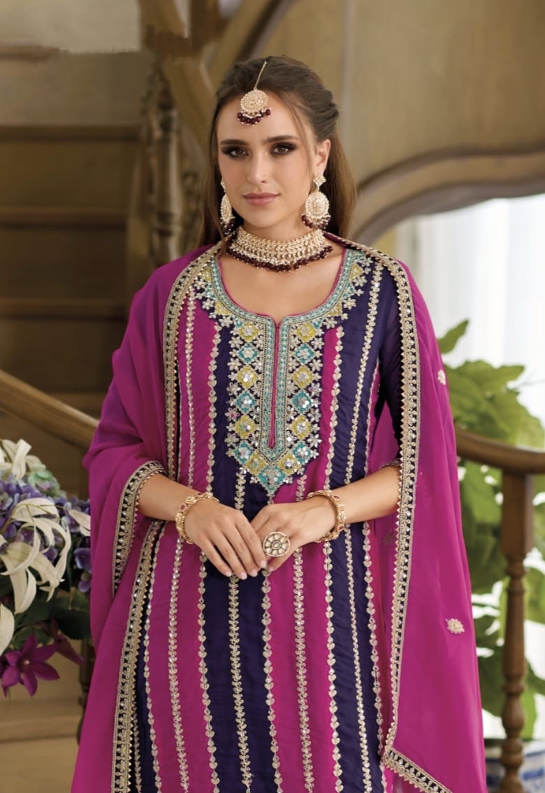 Beauitiful Designer Party Wear Latest Punjabi Style Salwar Suit