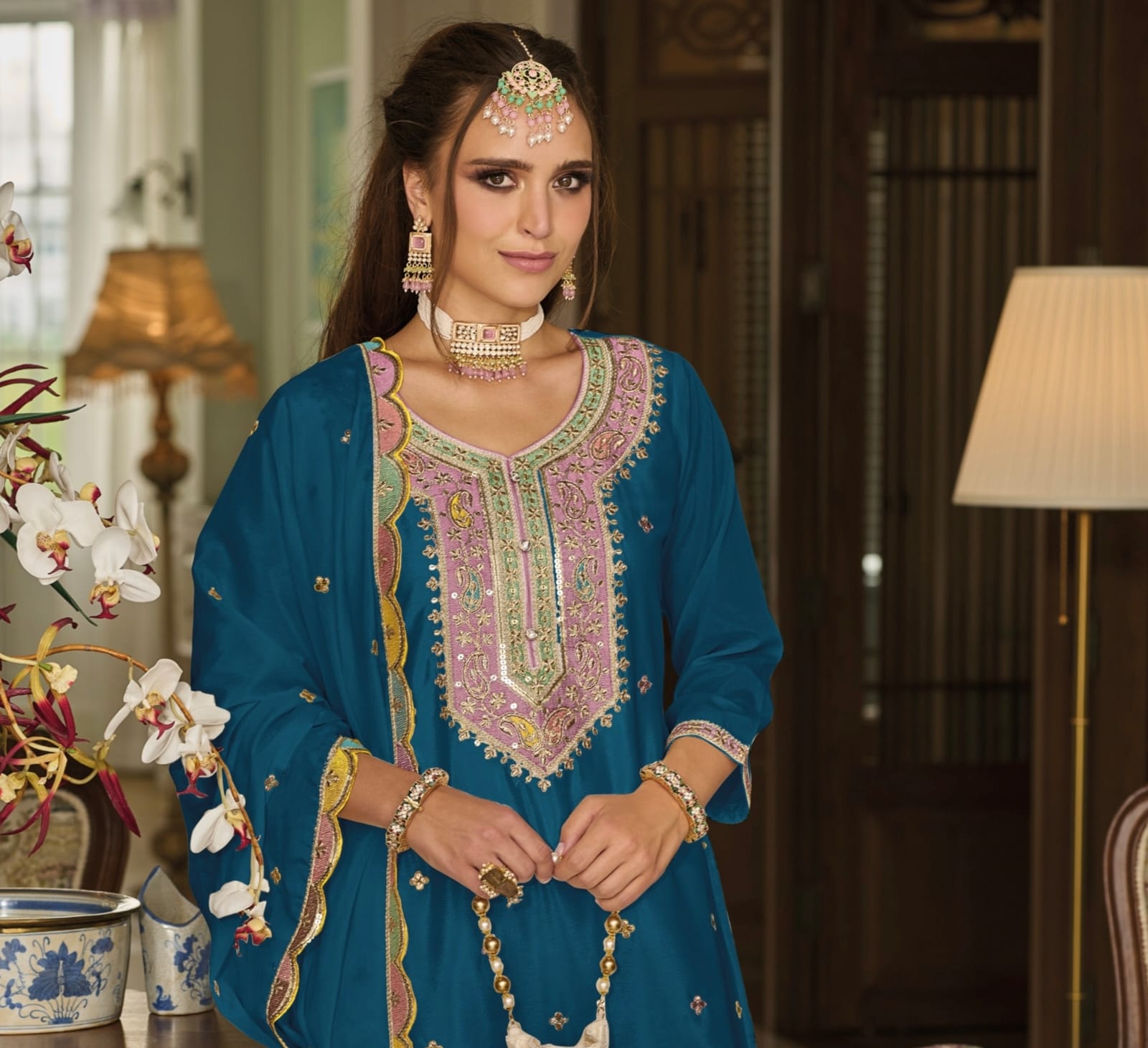 Designer Party Wear Latest Anarkali Style Salwar Suit