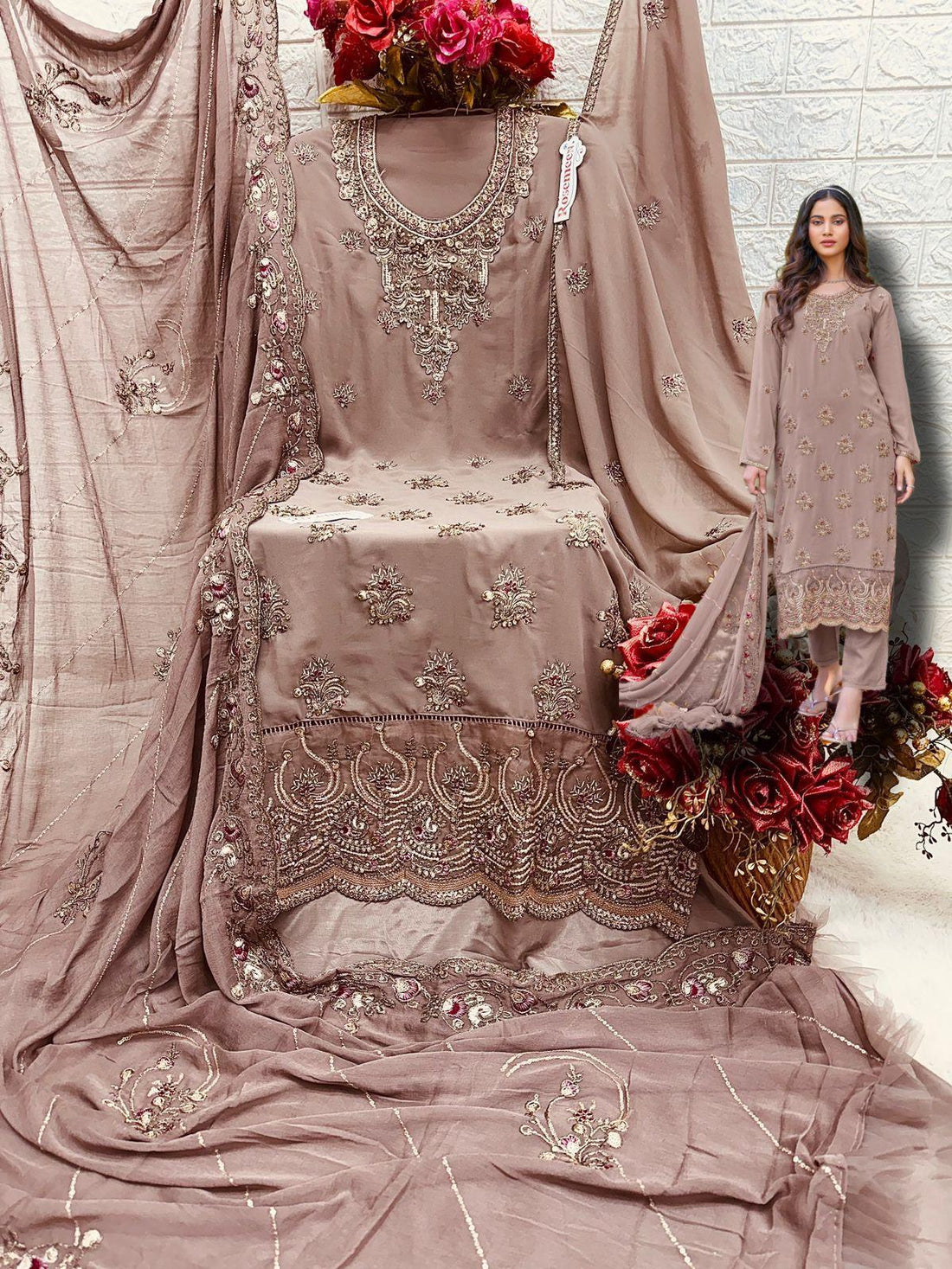 Fepic Rosemeen Designer Pakistani Suit D.No.C-1718-B