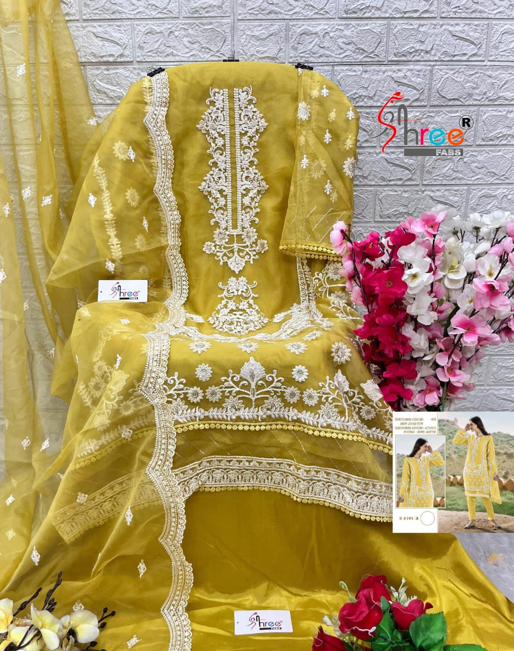 Shree fab Designer Party Wear Pakistani Suit D.No.K-1914-E