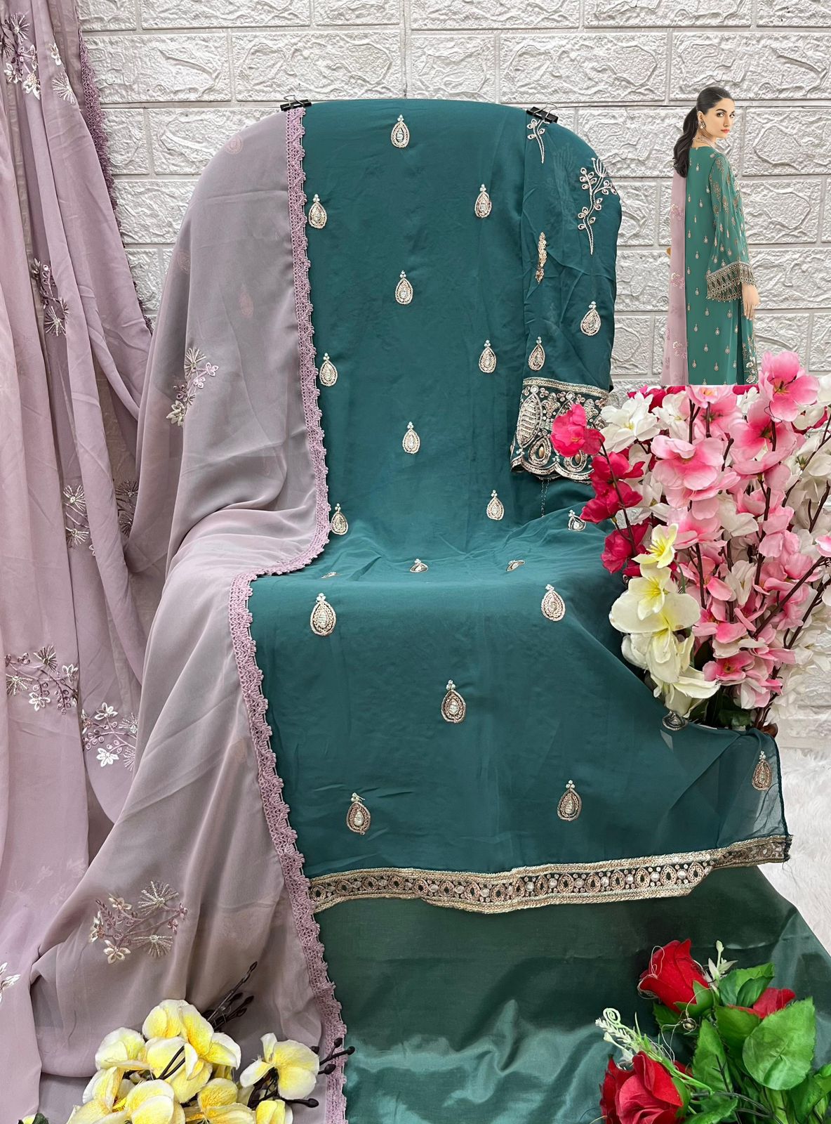Shree Fab Designer Pakistani Suit D.No.S935-C