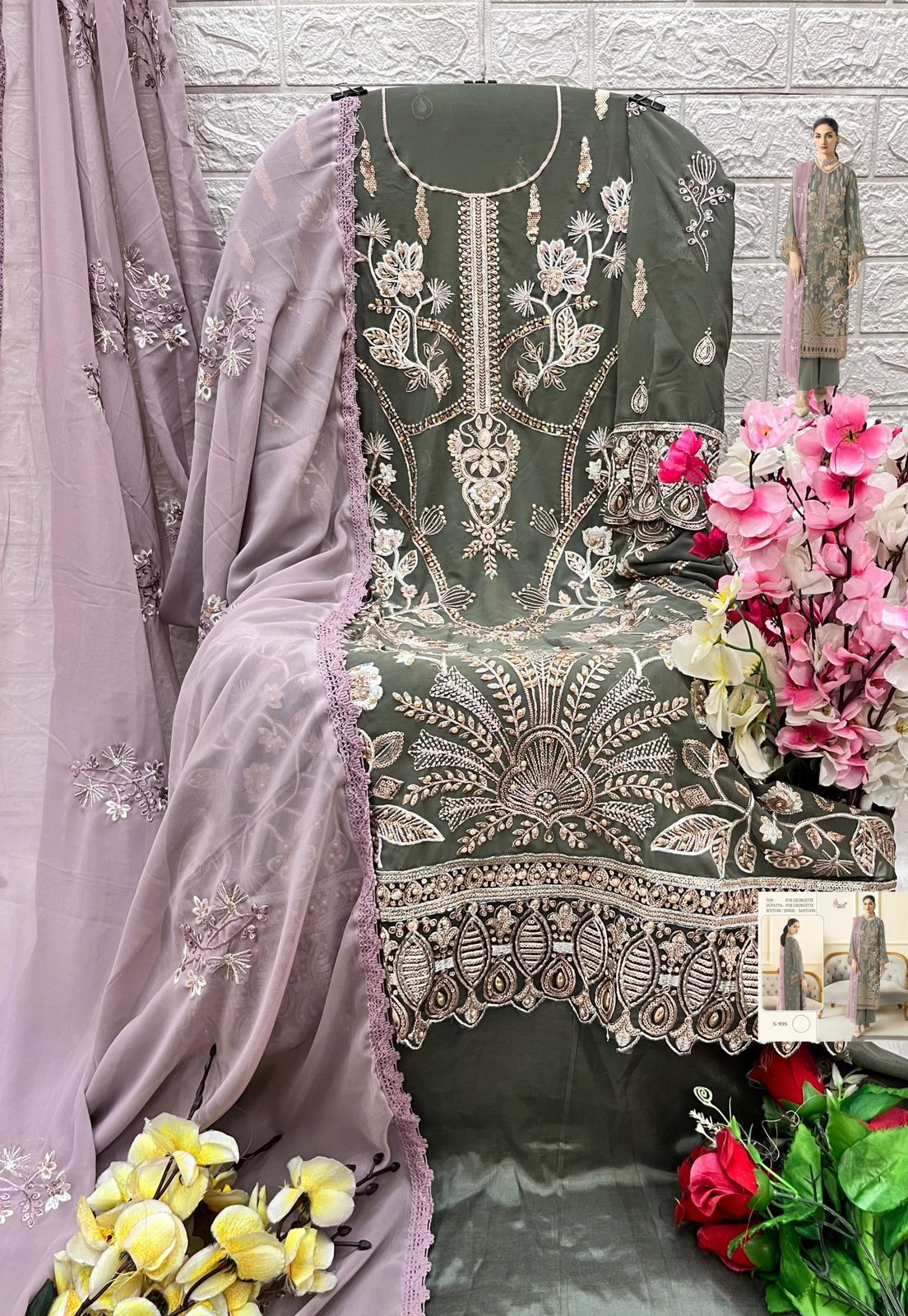 Shree Fab Designer Pakistani Suit D.No.S935-A