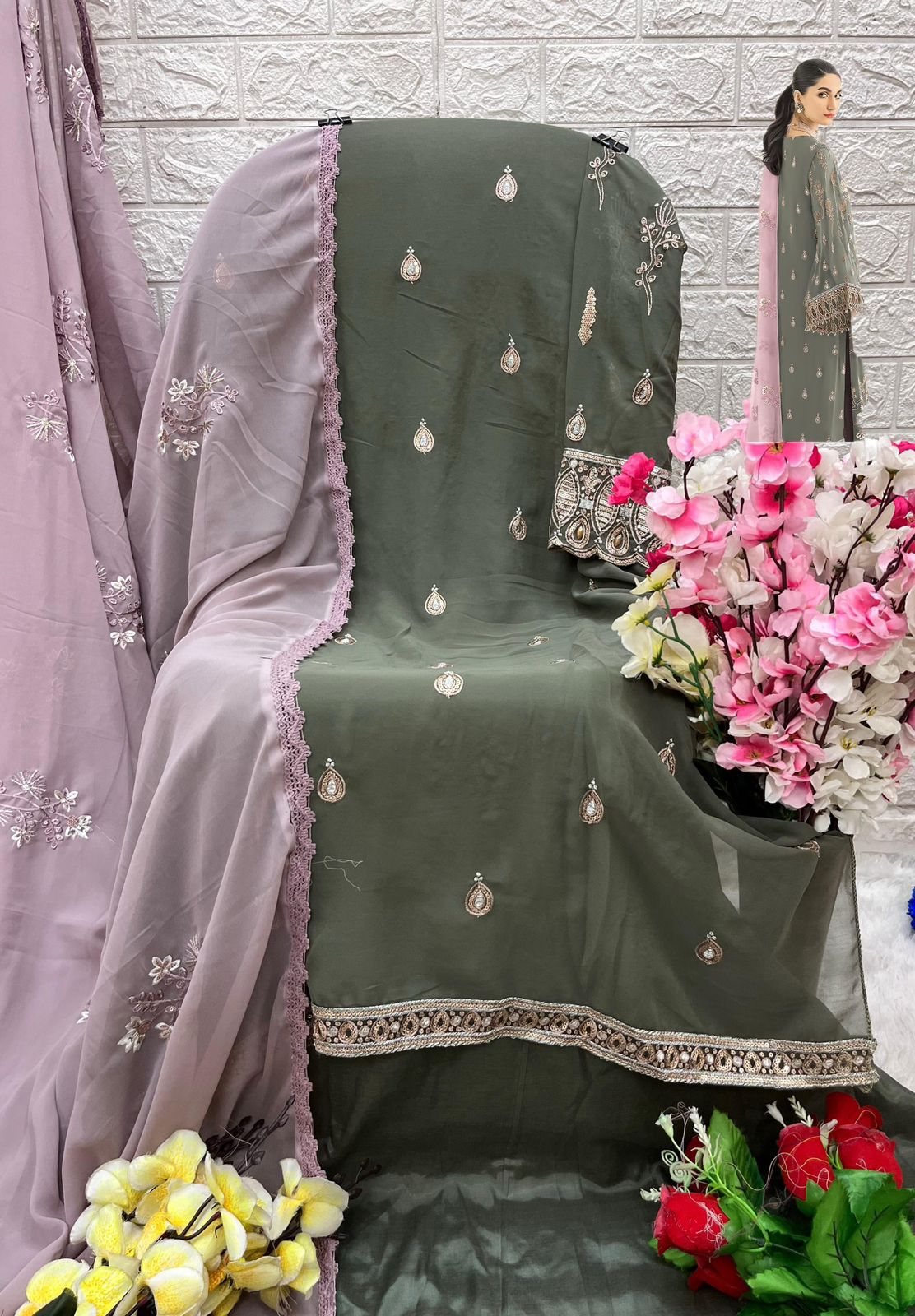 Shree Fab Designer Pakistani Suit D.No.S935-A