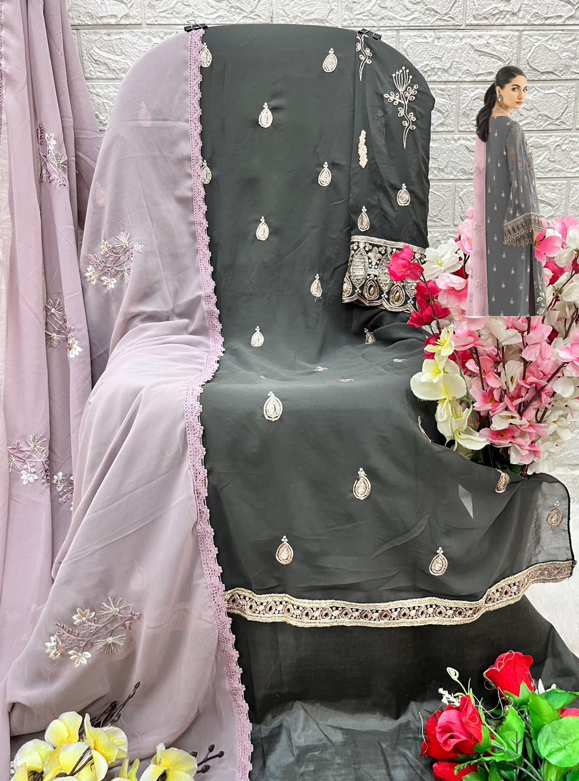 Shree Fab Designer Pakistani Suit D.No.S935-D