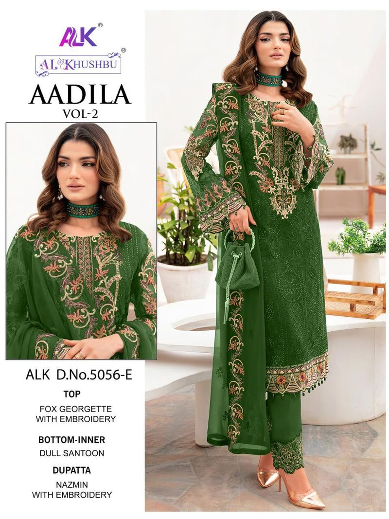 Al Khushbu Aadila Vol 2 Designer Pakistani Suit D.No.ALK-5056-E