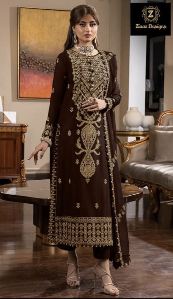Ziaaz-7773 Designer Latest Pakistani Salwar Suit D.No.420-B