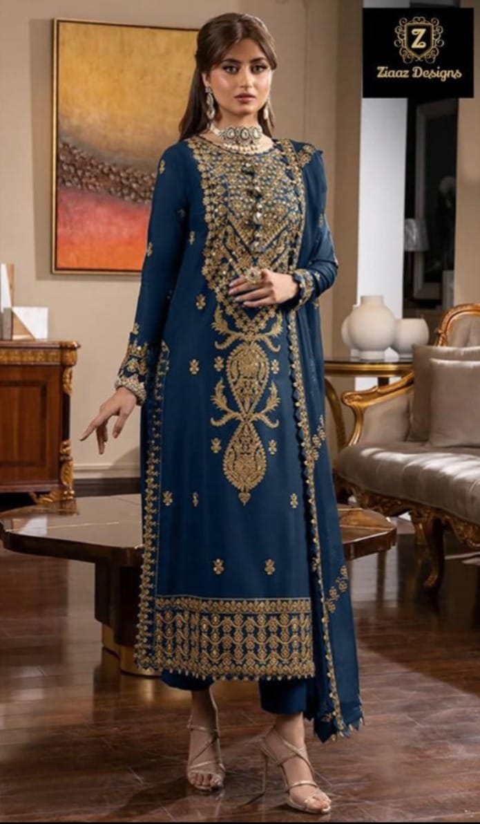 Ziaaz-7773 Designer Latest Pakistani Salwar Suit D.No.420-A