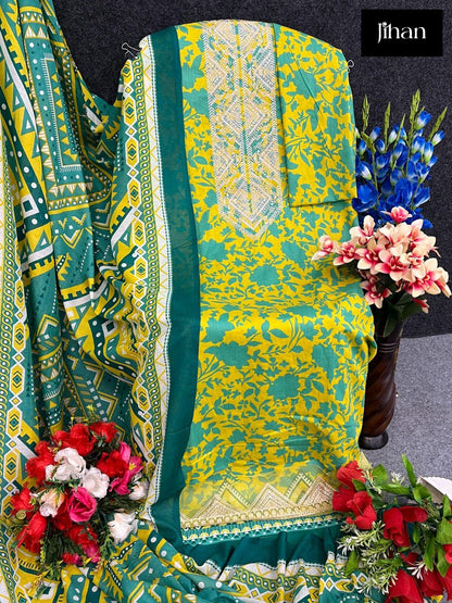 Jihan Imperial Vol 1 Pure Cotton Lawn D.No.3397