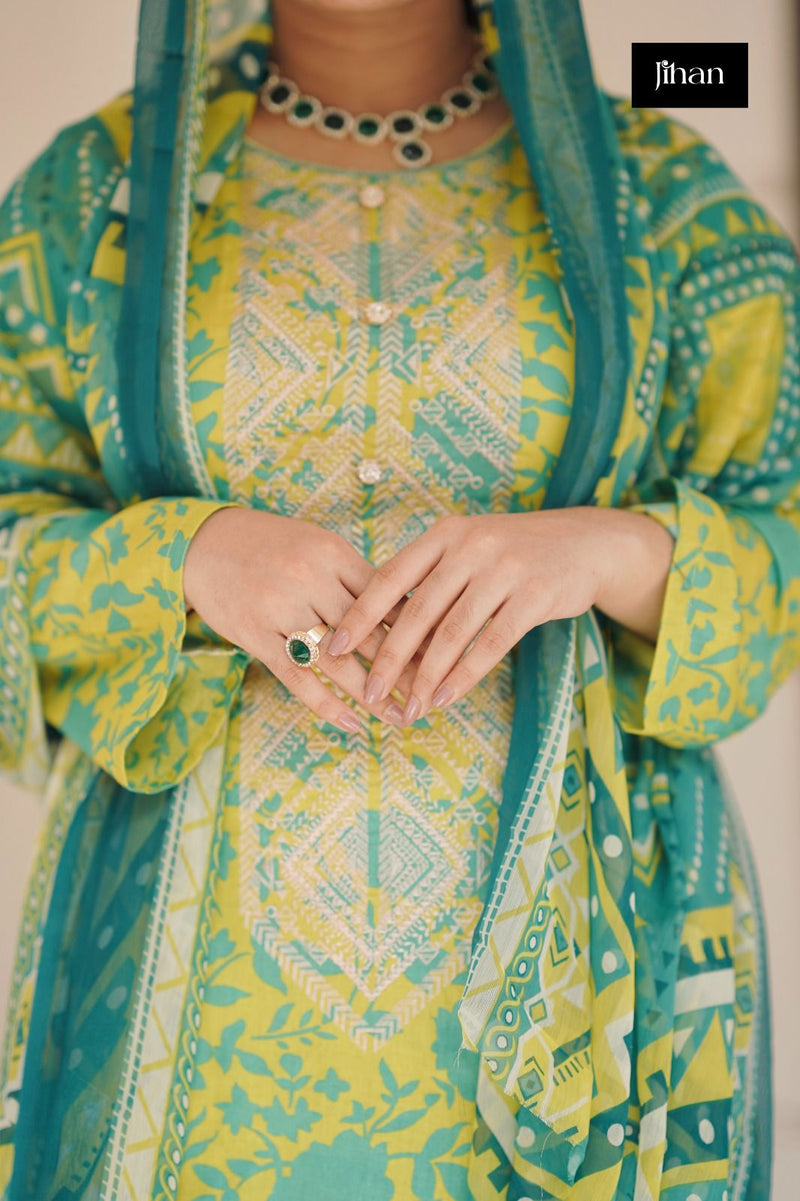 Jihan Imperial Vol 1 Pure Cotton Lawn D.No.3397