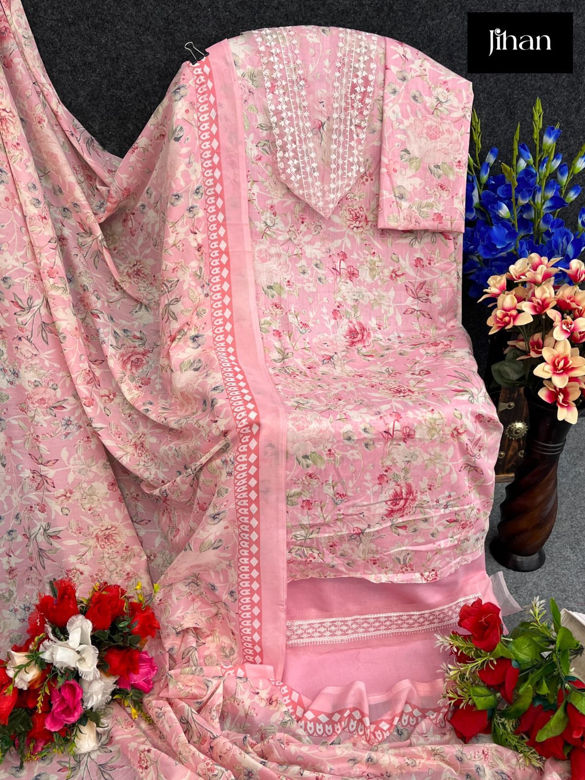 Jihan Imperial Vol 1 Pure Cotton Lawn D.No.3398