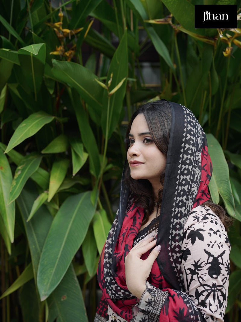 Jihan Imperial Vol 1 Pure Cotton Lawn D.No.3399