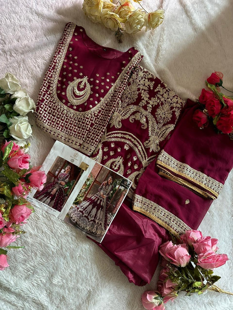 Ziaaz 7773 Designer Festive Wear Pakistani Suit D.No.424-B