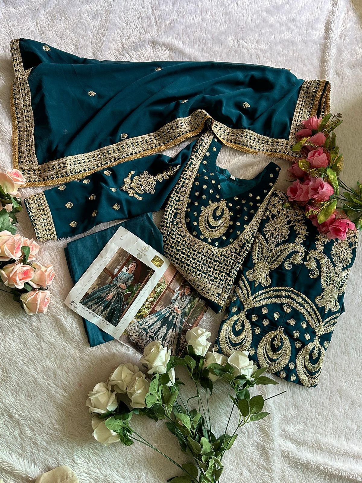 Ziaaz 7773 Designer Festive Wear Pakistani Suit D.No.424-A