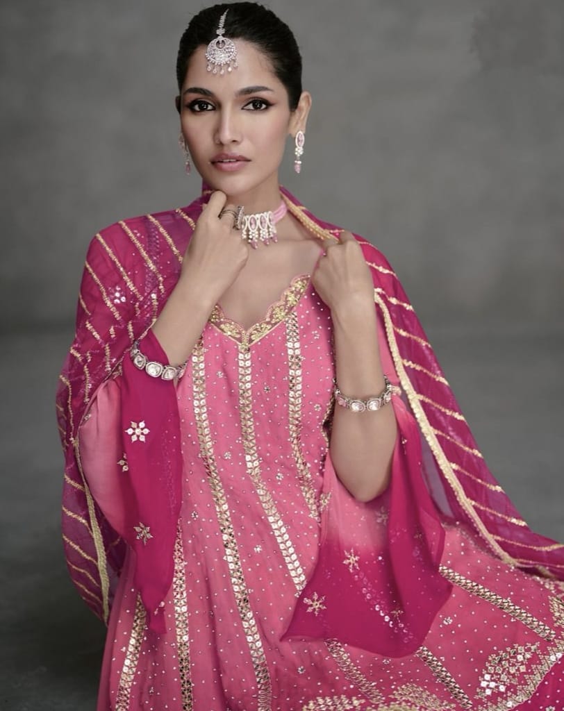 Designer Wedding Wear Latest Anarkali Style Salwar Suit