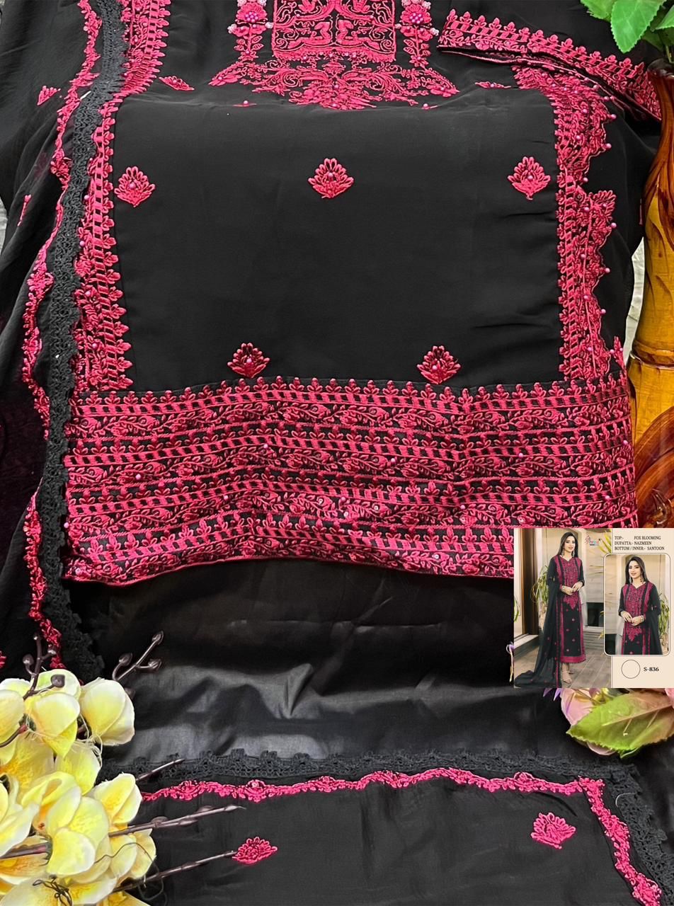 Shree Fab Designer Fox Georgette Suit D.No.S-836