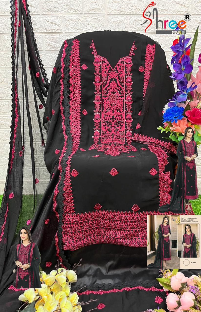 Shree Fab Designer Fox Georgette Suit D.No.S-836