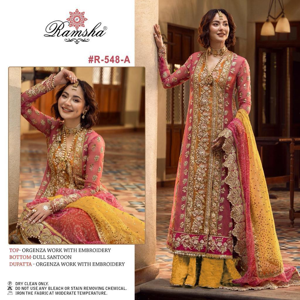 Ramsha Designer Wedding Wear Salwar Suit D.No.R-548-A