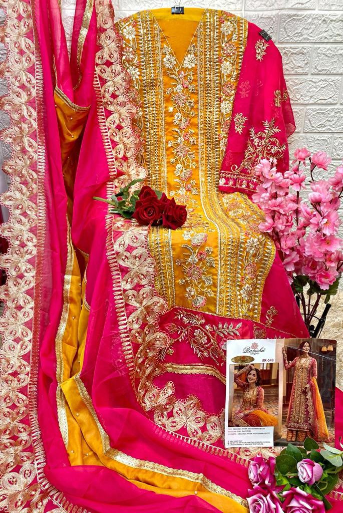 Ramsha Designer Wedding Wear Salwar Suit D.No.R-548-A