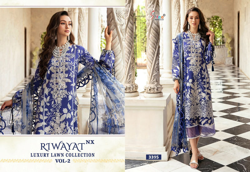 Shree Fab Riwayat Nx Vol 2 Luxury Lawn D.No.3395