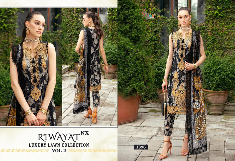 Shree Fab Riwayat Nx Vol 2 Luxury Lawn D.No.3396